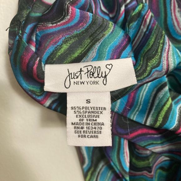 Just Polly bandana shirt. Multicolor chain straps - Picture 3 of 5